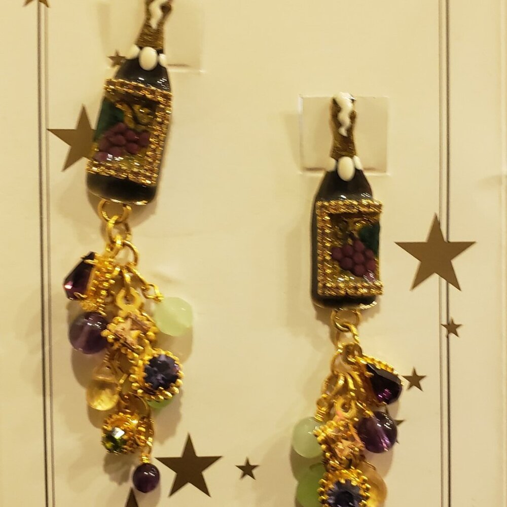 Lunch at The Ritz - Merlot Earrings - NEW